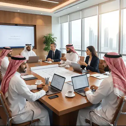 Howcool team and client business meeting
